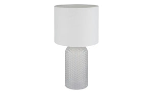 B-Ware Globo Lighting Tischleuchte Lampe Sofia Glas Weiß ø 26,5 Cm Höhe 50 Cm