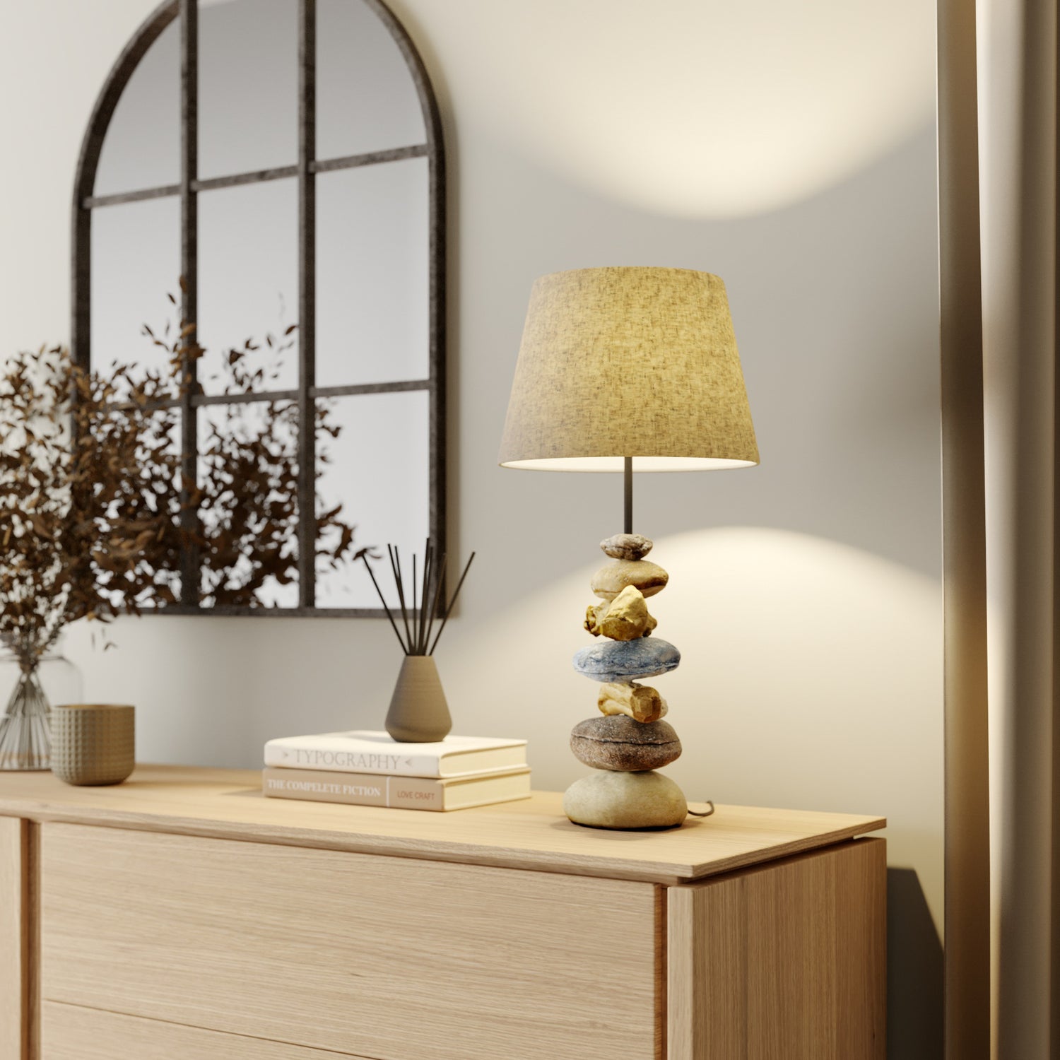 B-Ware Euluna Tischlampe Vera Tischleuchte Nachttischlampe Lampe Leuchte Stoffschirm575 - 8030626533127