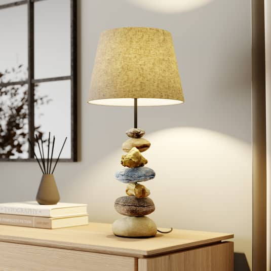 B-Ware Euluna Tischlampe Vera Tischleuchte Nachttischlampe Lampe Leuchte Stoffschirm - 8030626533127