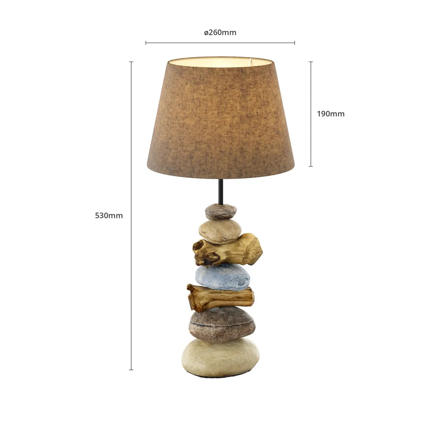 B-Ware Euluna Tischlampe Vera Tischleuchte Nachttischlampe Lampe Leuchte Stoffschirm575 - 8030626533127