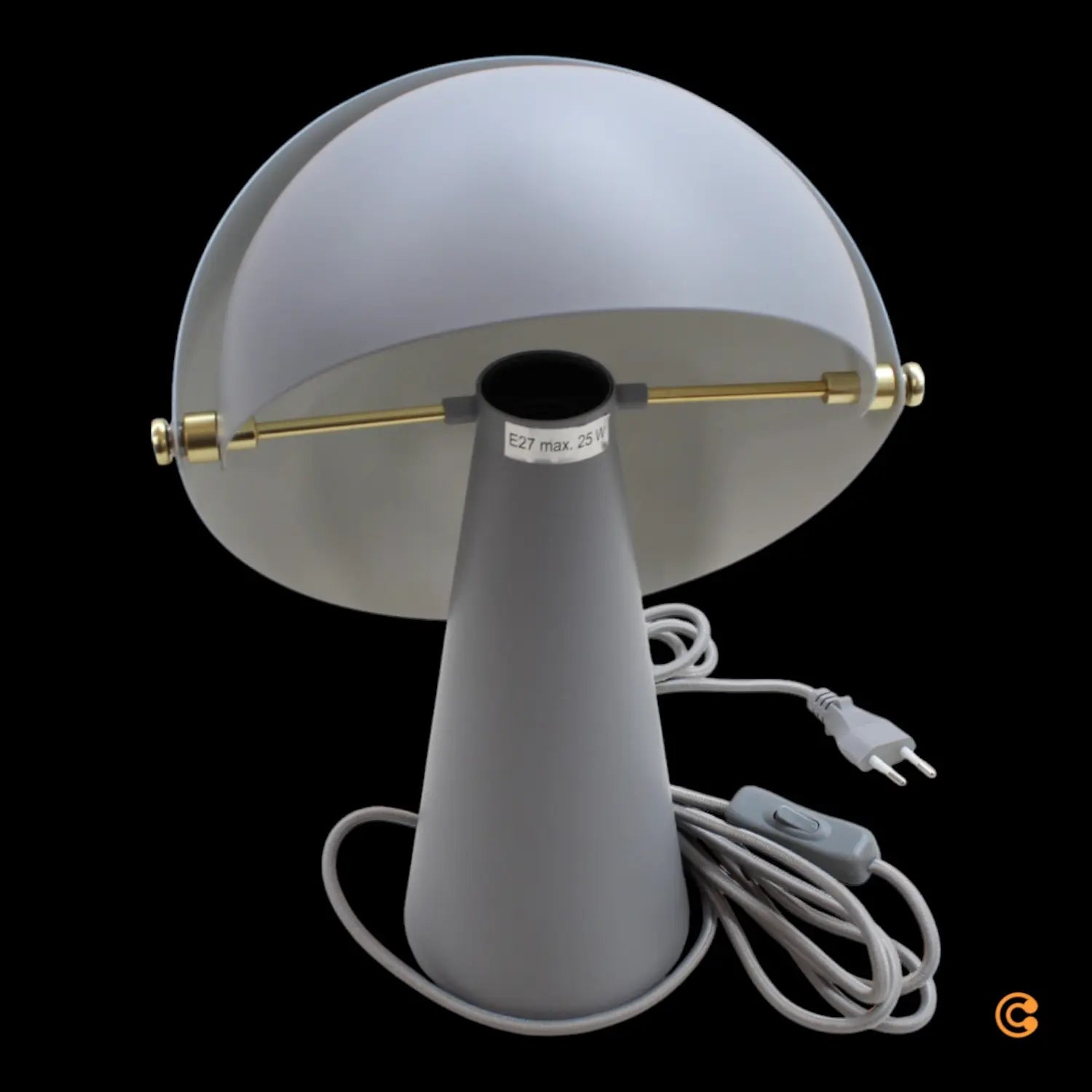 B-Ware Dftp By Nordlux Tischleuchte Lampe Leuchte Grau Kippbarer Schirm Kabelschalter