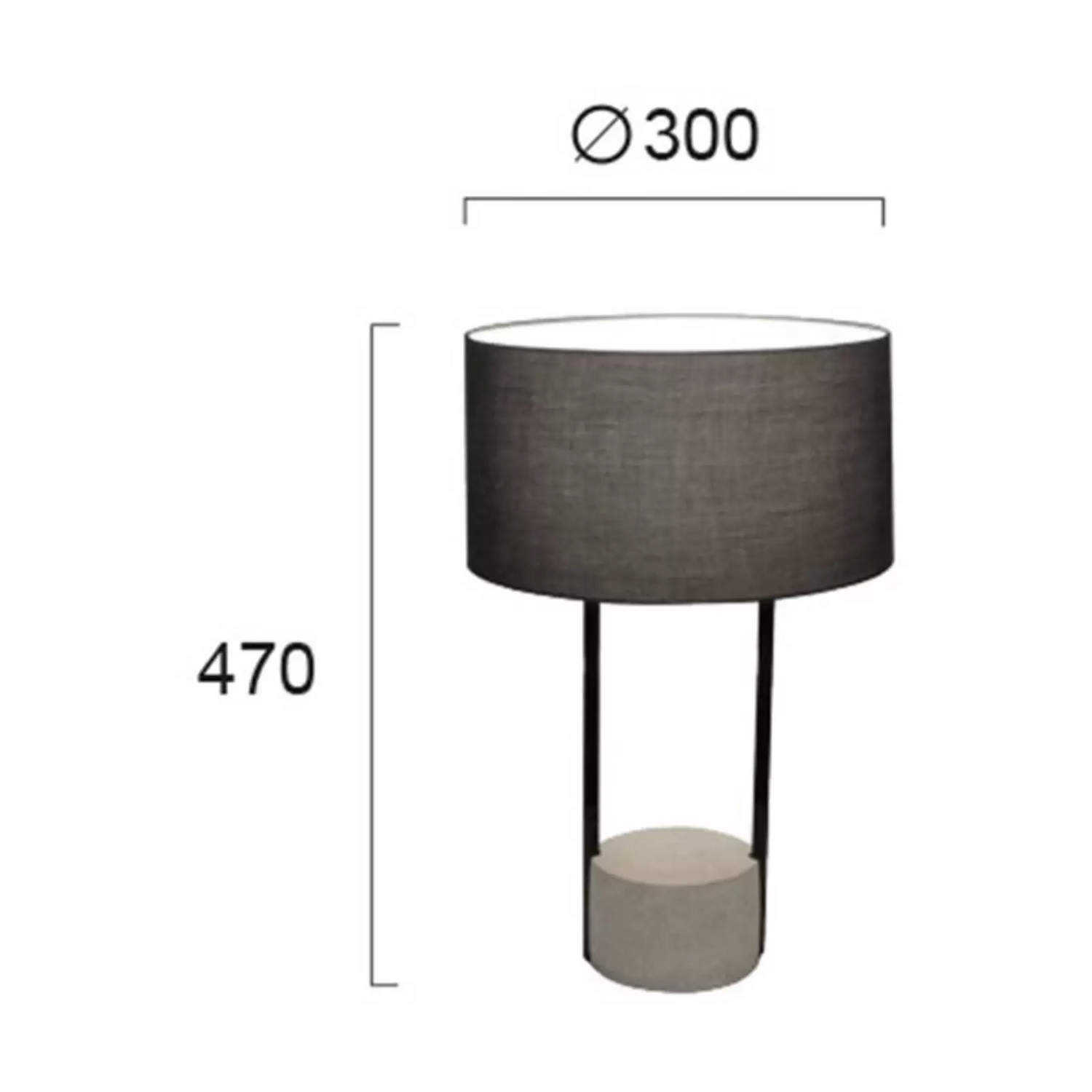 B-Ware Viokef Tischleuchte Allegro Mit Textilschirm Grau Tischlampe Stehlampe Lampe - 5201769083982