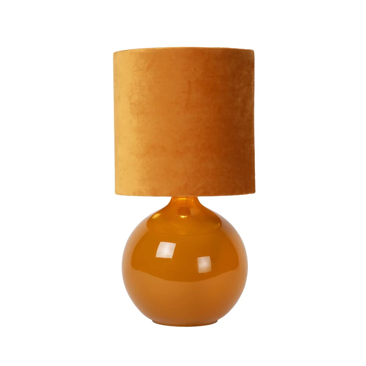 B-Ware Lucide Tischleuchte Lampe Gelb Glas Ocker ø 24 Cm Höhe 47 Cm E14 40 W Tischlampe