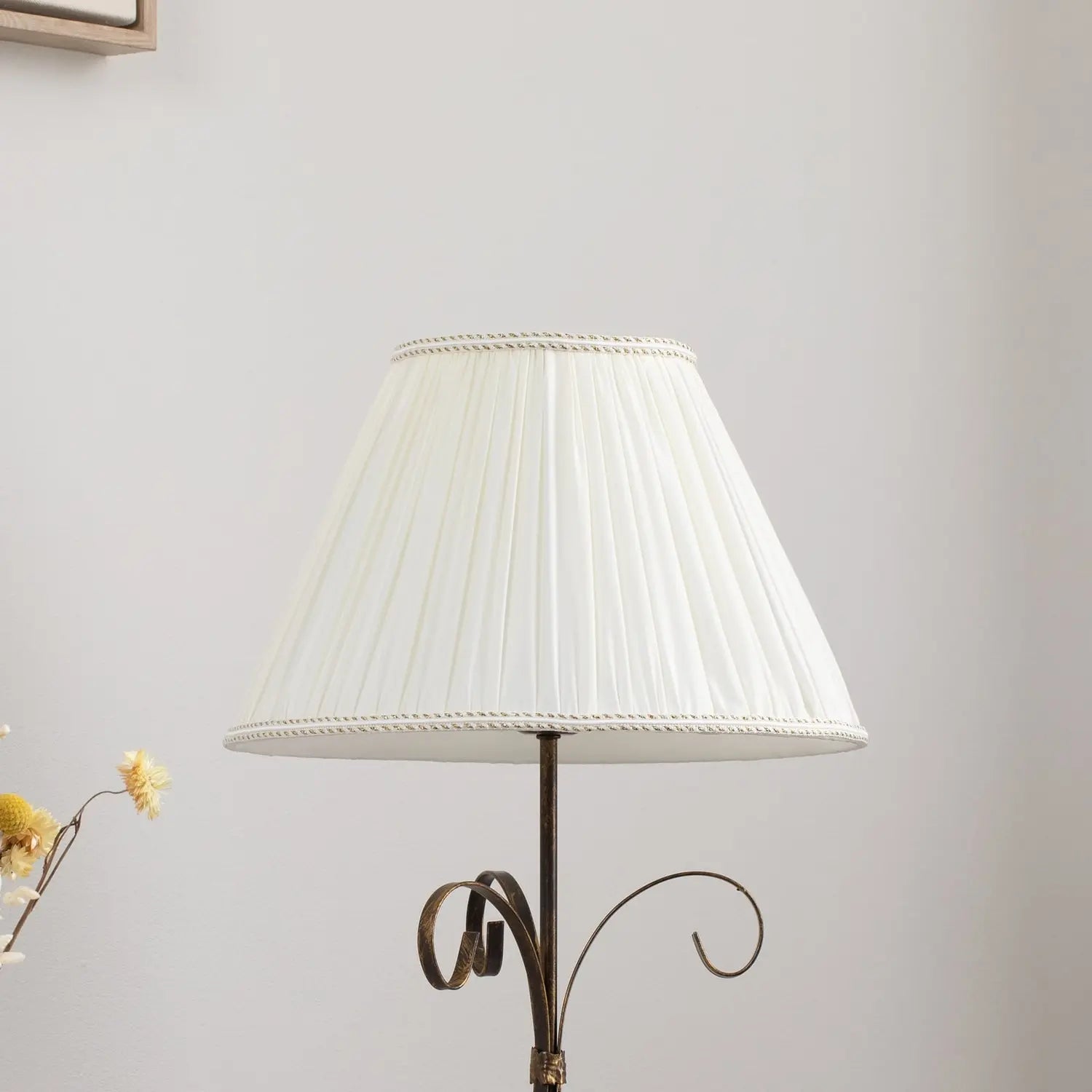 B-Ware Tischleuchte Lampe Grande Odino Textil Bronze Creme Schalter Metall E27 Led 57cm - 8030626546028