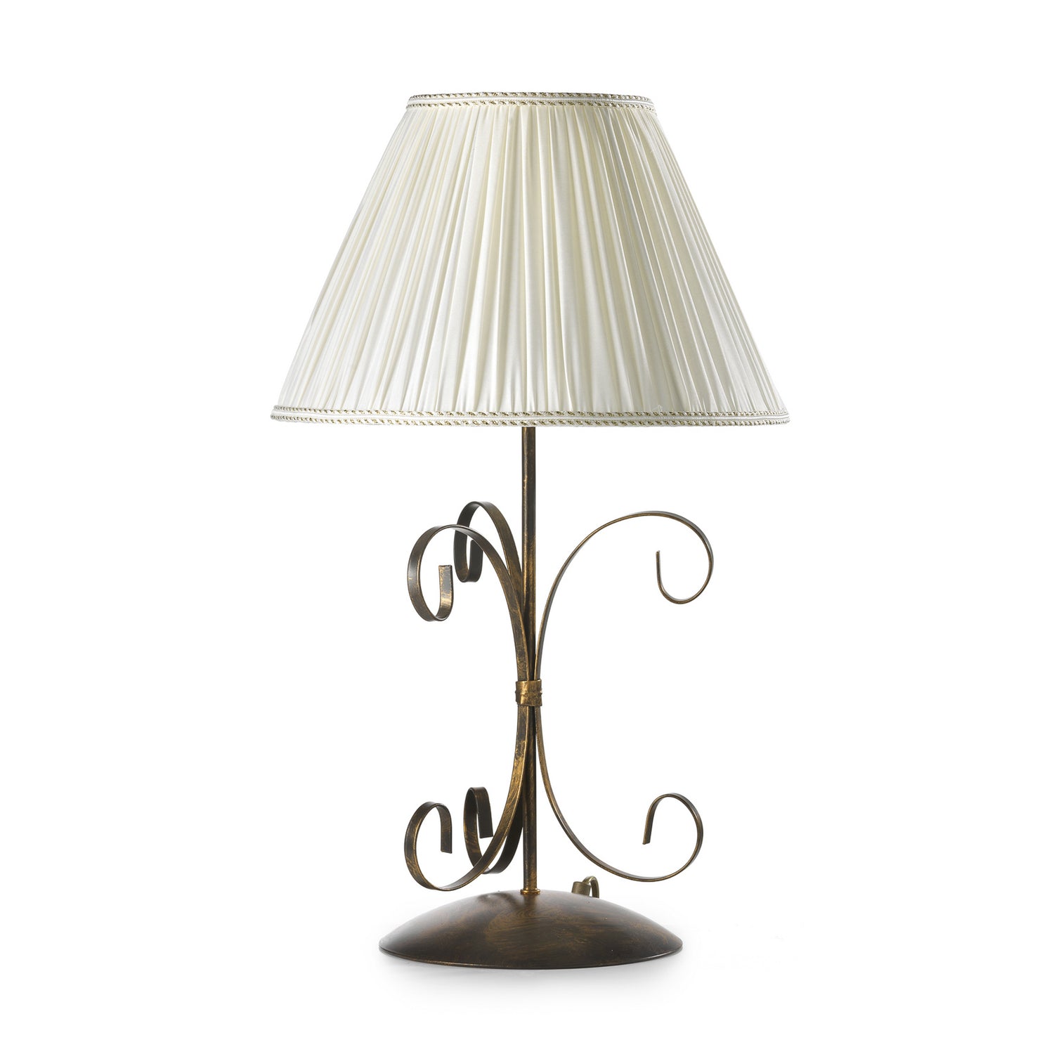 B-Ware Tischleuchte Lampe Grande Odino Textil Bronze Creme Schalter Metall E27 Led 57cm - 8030626546028