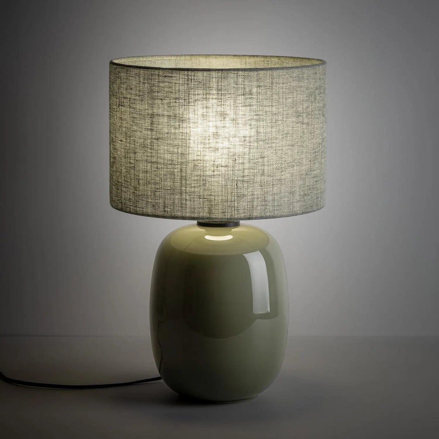 B-Ware Tischleuchte Lampe Melody Textil Olivgrün Grün Wohnzimmer Esszimmer Schlafzimmer - 5906135161836
