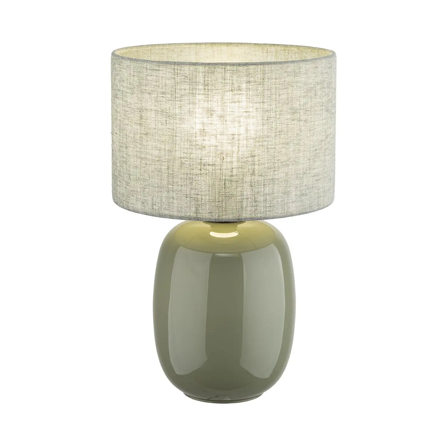 B-Ware Tischleuchte Lampe Melody Textil Olivgrün Grün Wohnzimmer Esszimmer Schlafzimmer - 5906135161836