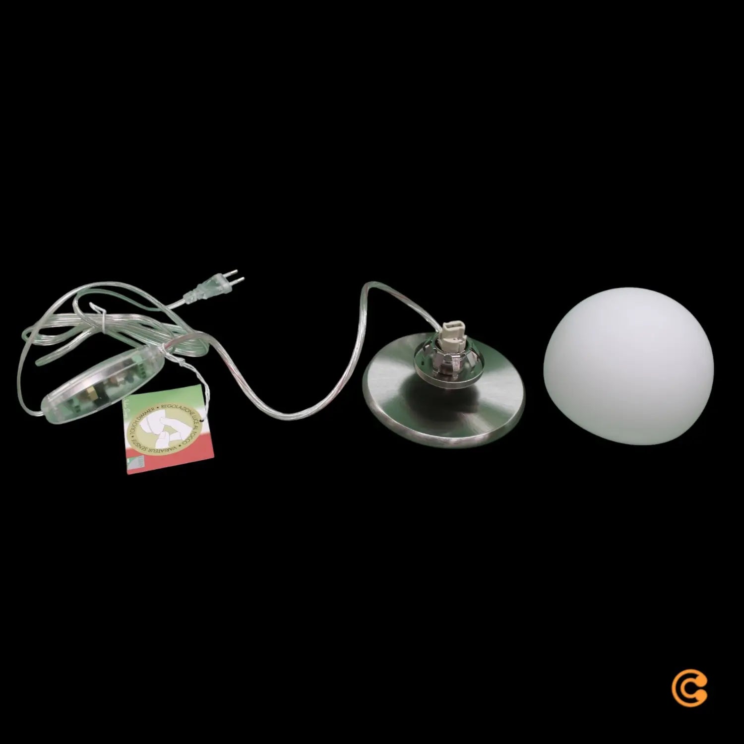 B-Ware Fabas Luce Tischleuchte Tischlampe Morgana Touchdimmer Weiß Nickel Glas Metall - 8019282509448