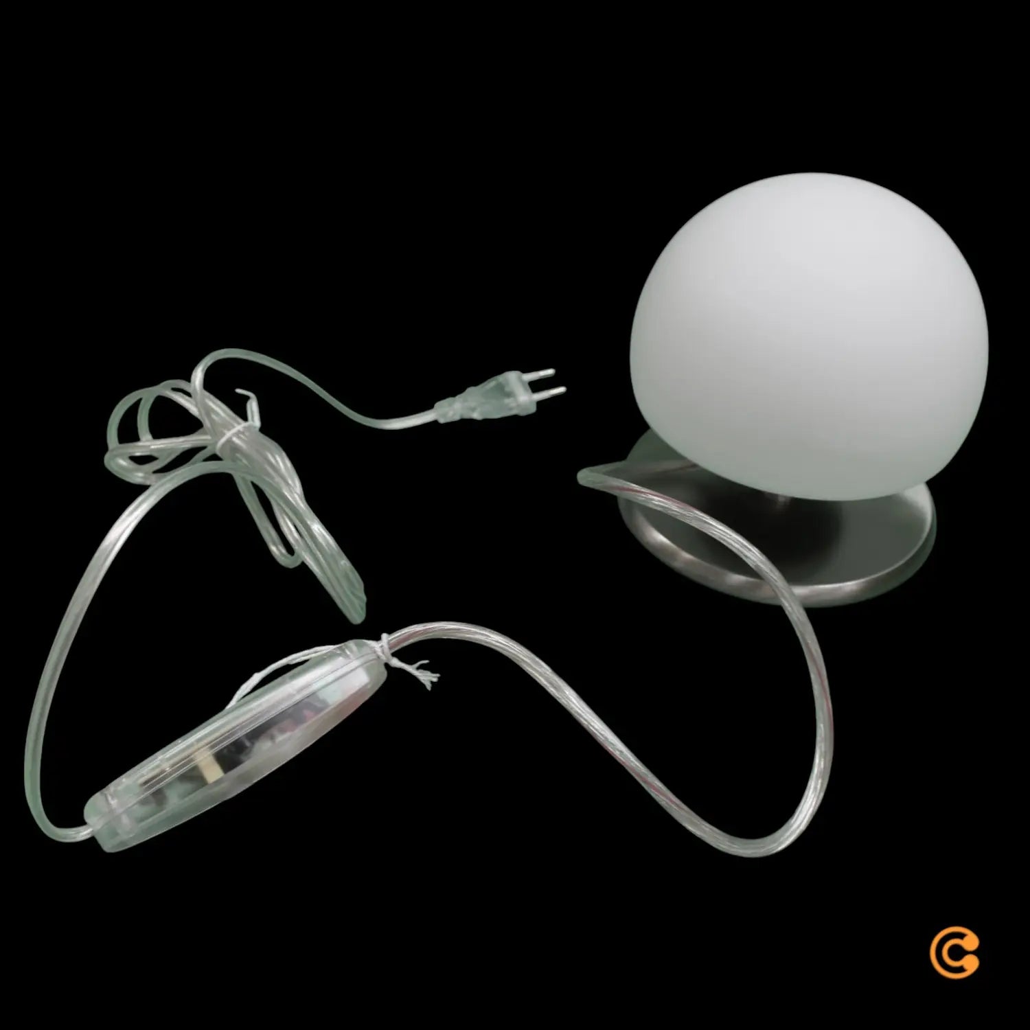 B-Ware Fabas Luce Tischleuchte Tischlampe Morgana Touchdimmer Weiß Nickel Glas Metall - 8019282509448
