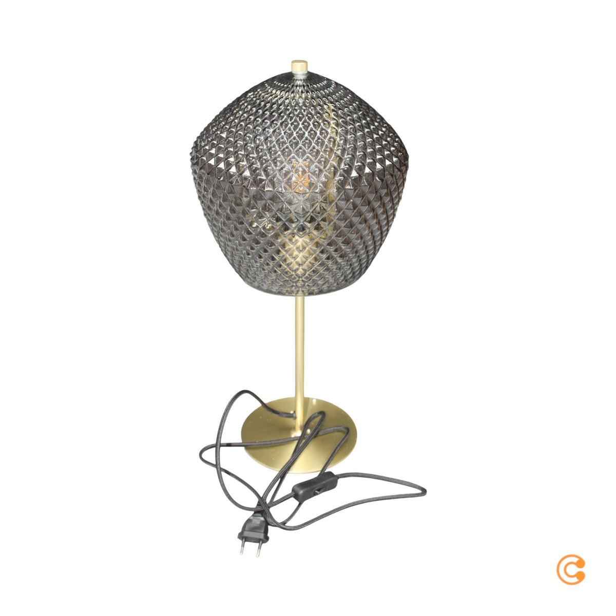 Nordlux Tischleuchte Lampe Orbiform Glas rauchgrau transparent Schalter E27977 - 5704924001550