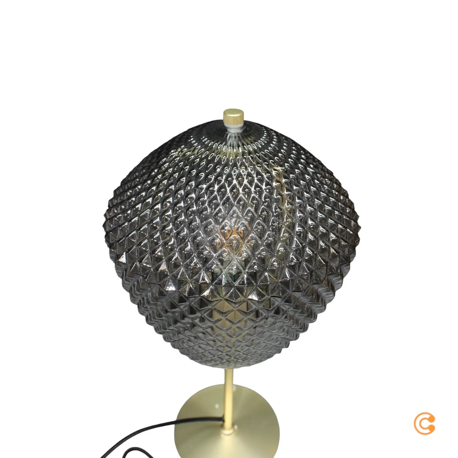 B-Ware Nordlux Tischleuchte Lampe Orbiform Glas Rauchgrau Transparent Schalter E27 - 5704924001550