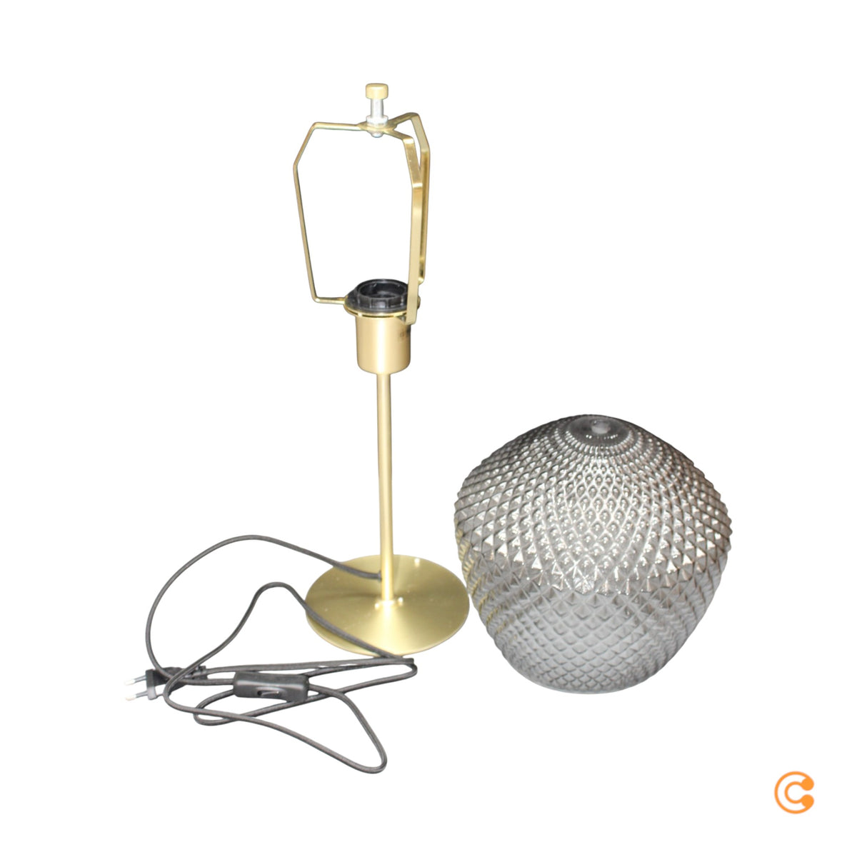 Nordlux Tischleuchte Lampe Orbiform Glas rauchgrau transparent Schalter E27977 - 5704924001550