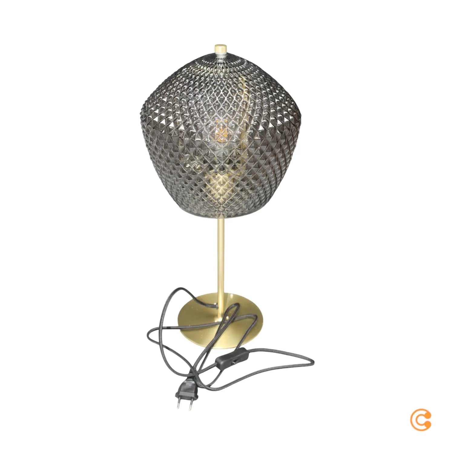 B-Ware Nordlux Tischleuchte Lampe Orbiform Glas Rauchgrau Transparent Schalter E27977 - 5704924001550