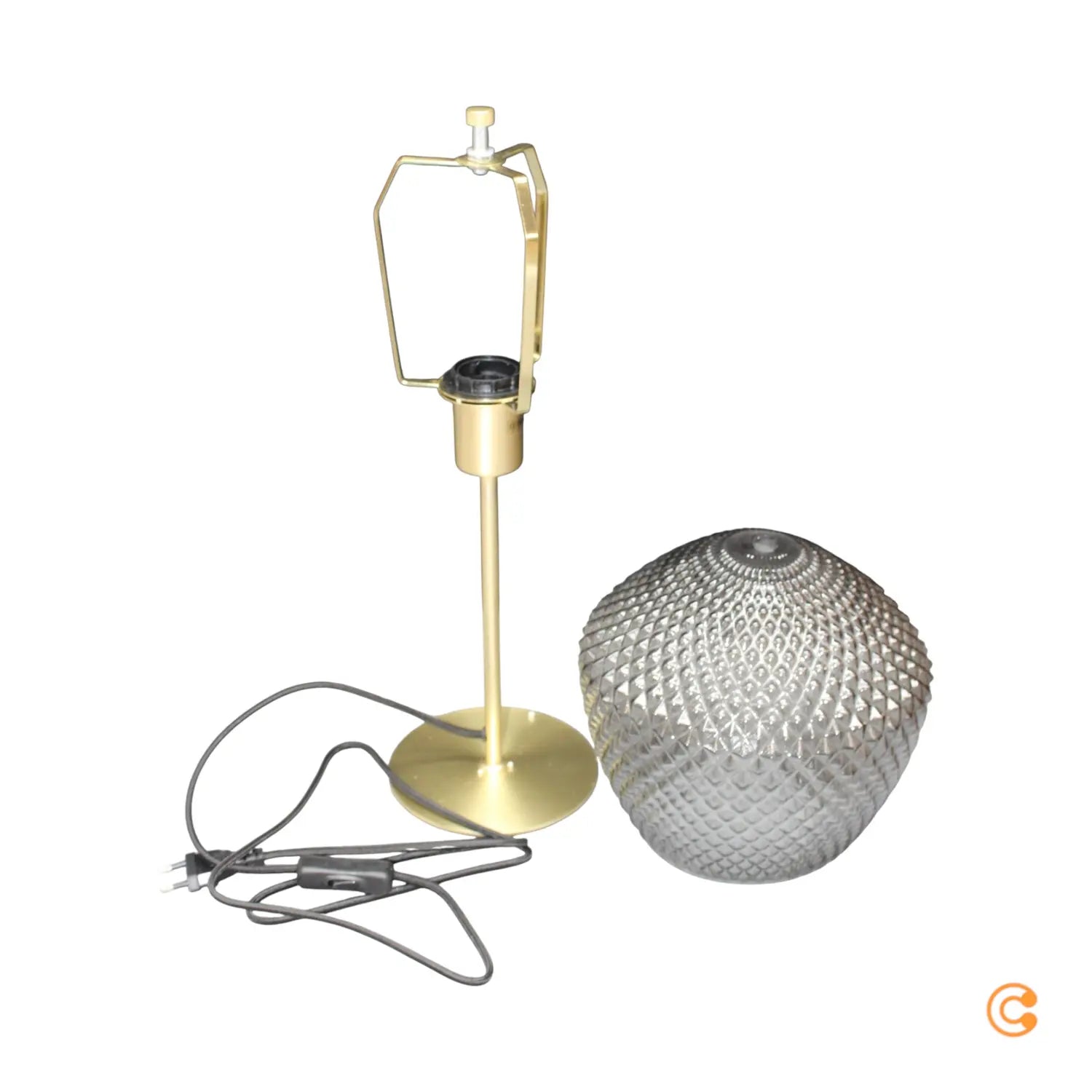 B-Ware Nordlux Tischleuchte Lampe Orbiform Glas Rauchgrau Transparent Schalter E27 - 5704924001550