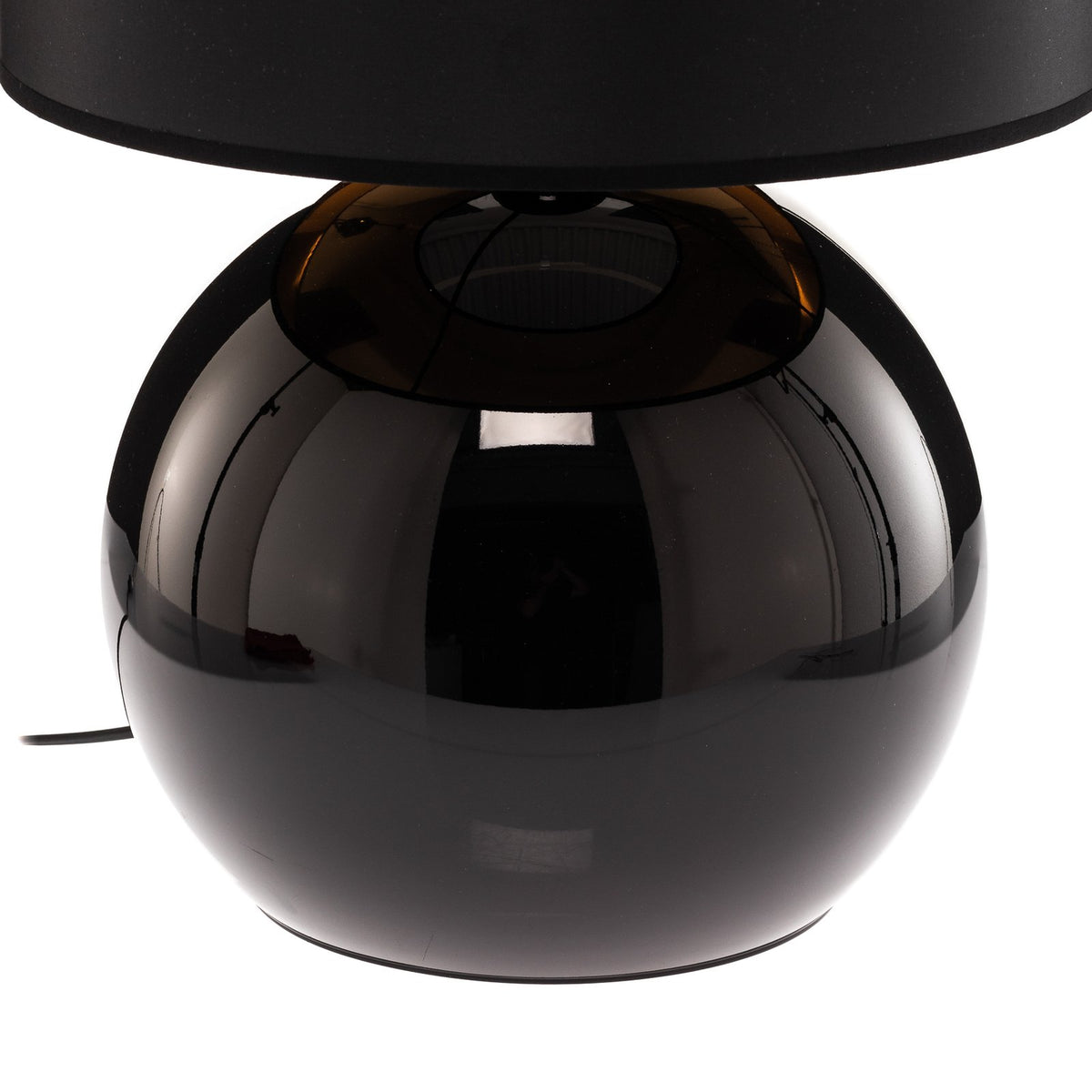 TK Lighting Tischleuchte Palla Ø 36 cm schwarz/gold Lampe Leuchte Leselampe E27 - 5901780550813