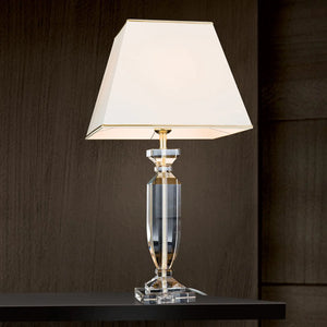 B-Ware Orion Tischlampe Tischlampe Lampe Leuchte Bürolampe Pokal Kristall Gold/Creme