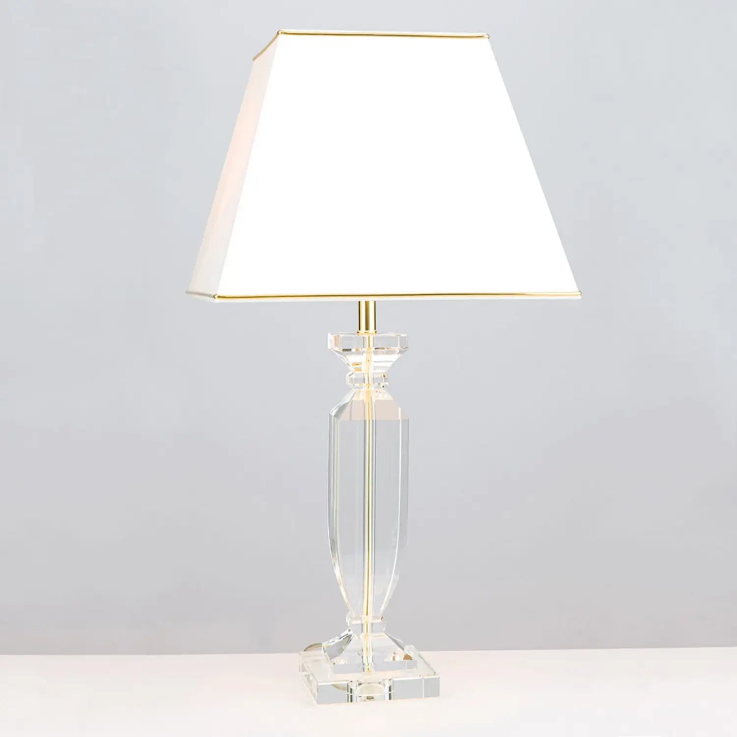 Tischleuchte Pokal Kristall Lampe Gold Creme Tischlampe Kristallleuchte Leuchte  B-Ware - 9003090270545