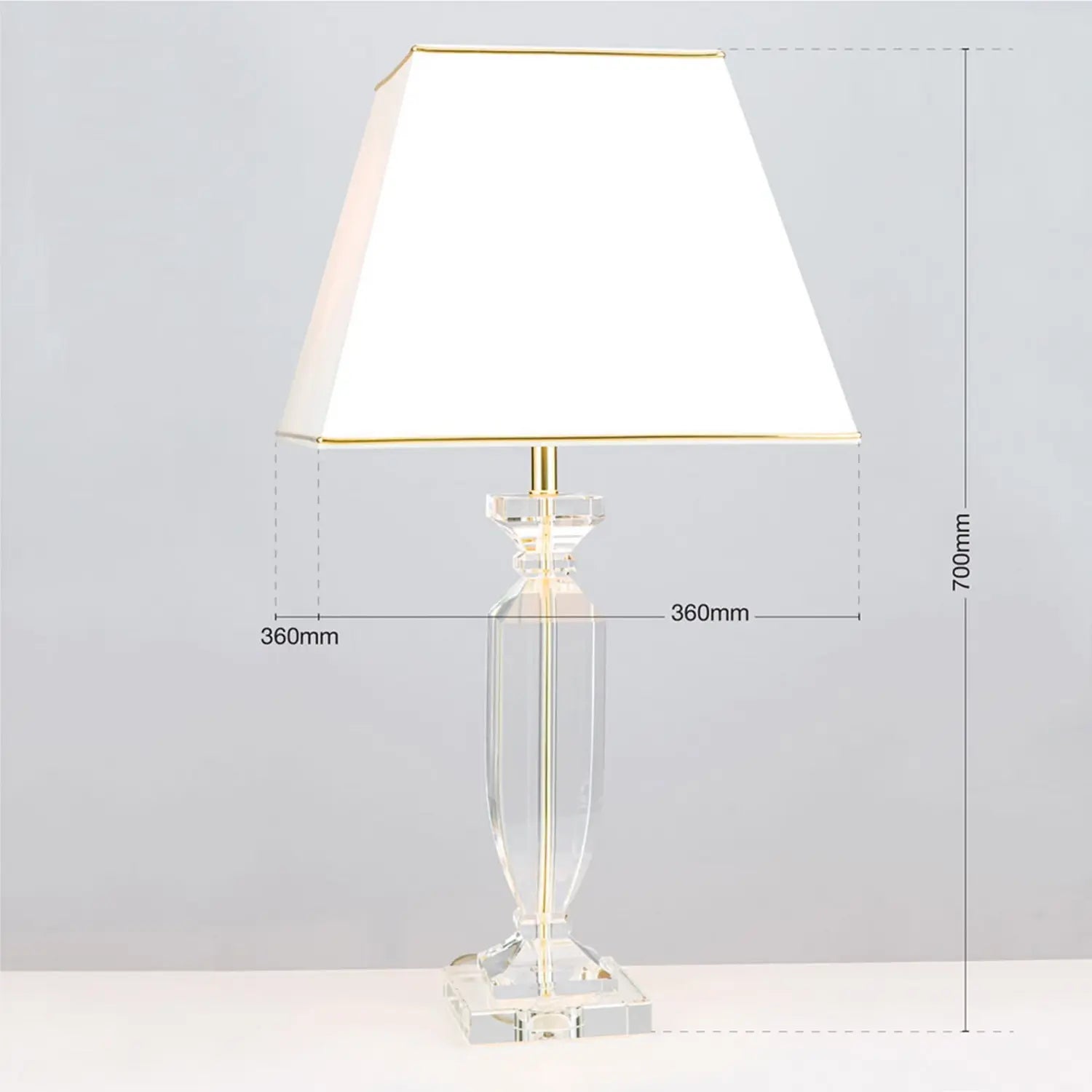 Tischleuchte Pokal Kristall Lampe Gold Creme Tischlampe Kristallleuchte Leuchte  B-Ware - 9003090270545