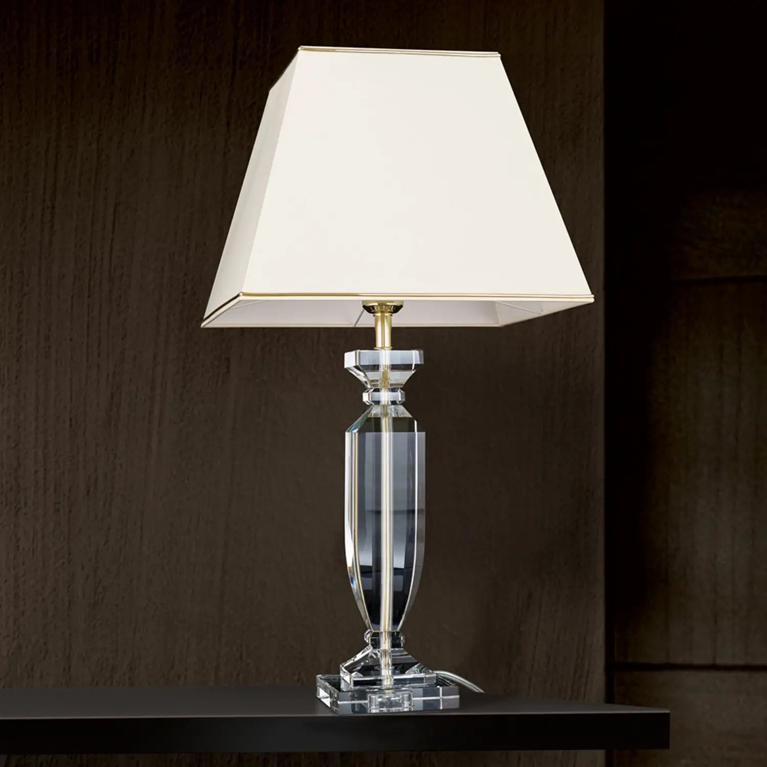 Tischleuchte Pokal Kristall Lampe Gold Creme Tischlampe Kristallleuchte Leuchte  B-Ware - 9003090270545