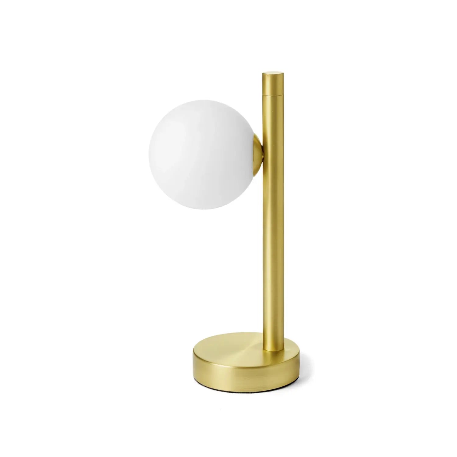 B-Ware Miloox By Sforzin Tischleuchte Lampe Pomi Glas Metall Gold Gebürstet Weiß 28 Cm - 8050612948735