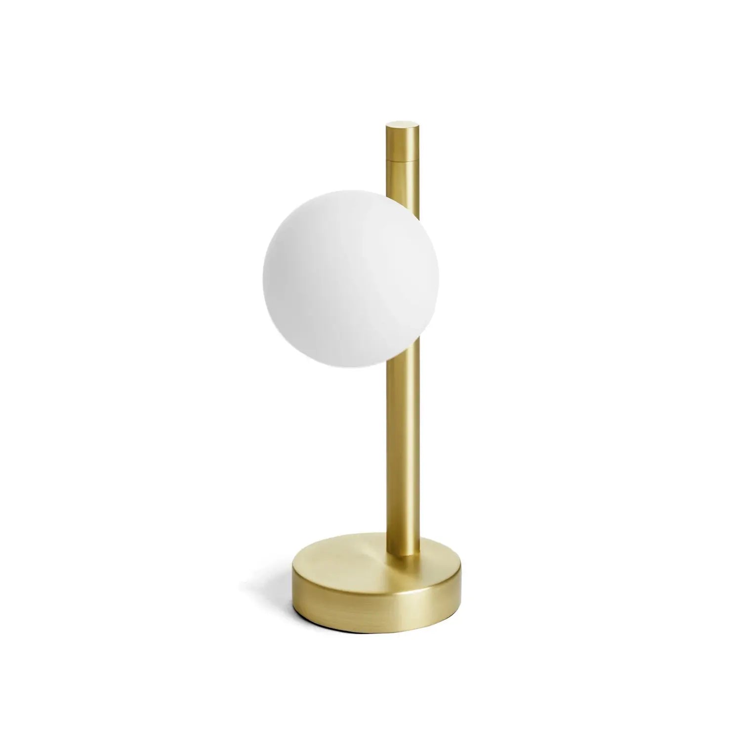 B-Ware Miloox By Sforzin Tischleuchte Lampe Pomi Glas Metall Gold Gebürstet Weiß 28277 - 8050612948735