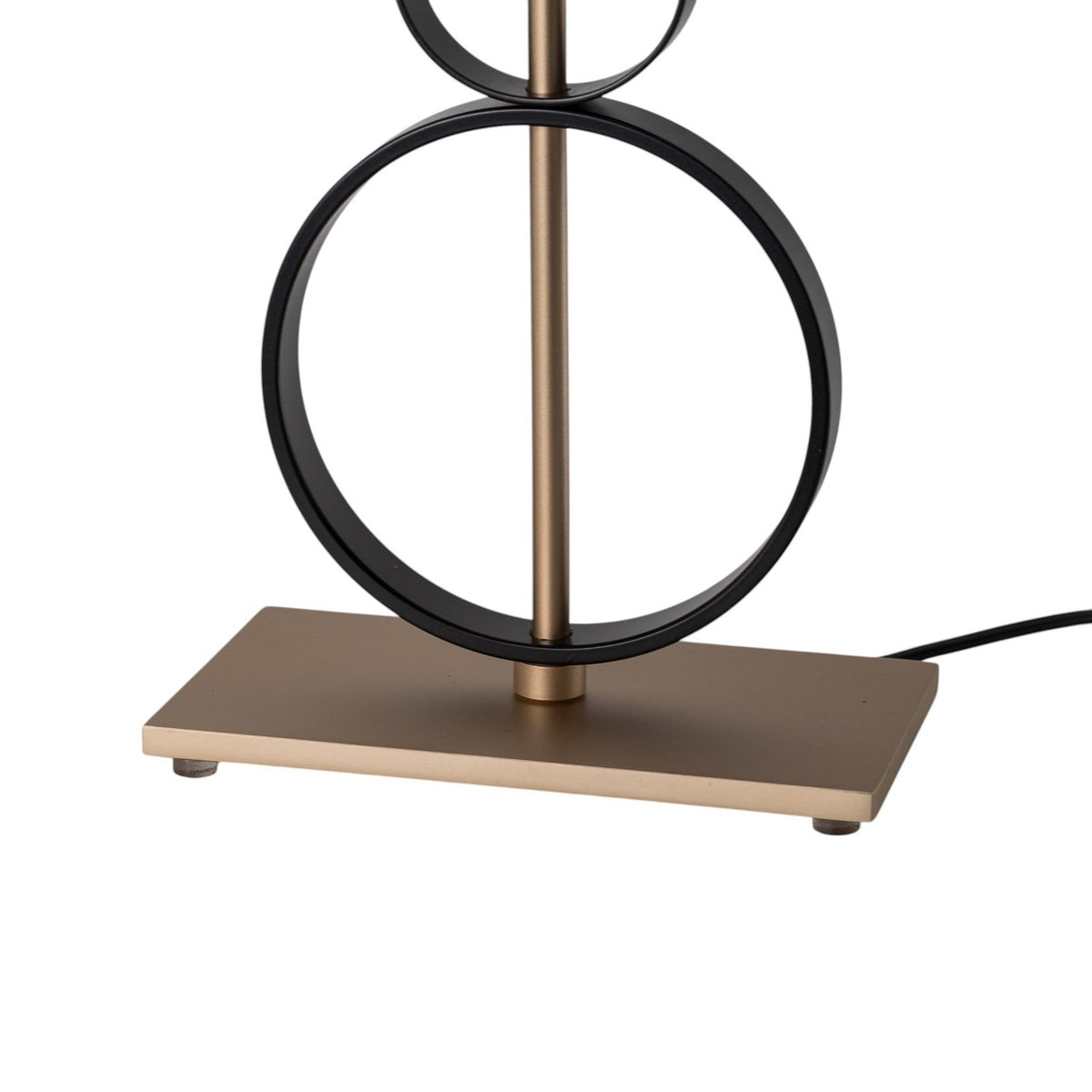 Tischleuchte Lampe Priam schwarz gold Stahl Schalter 42 cm E27 LED Leuchte Lampe - 5902553238457