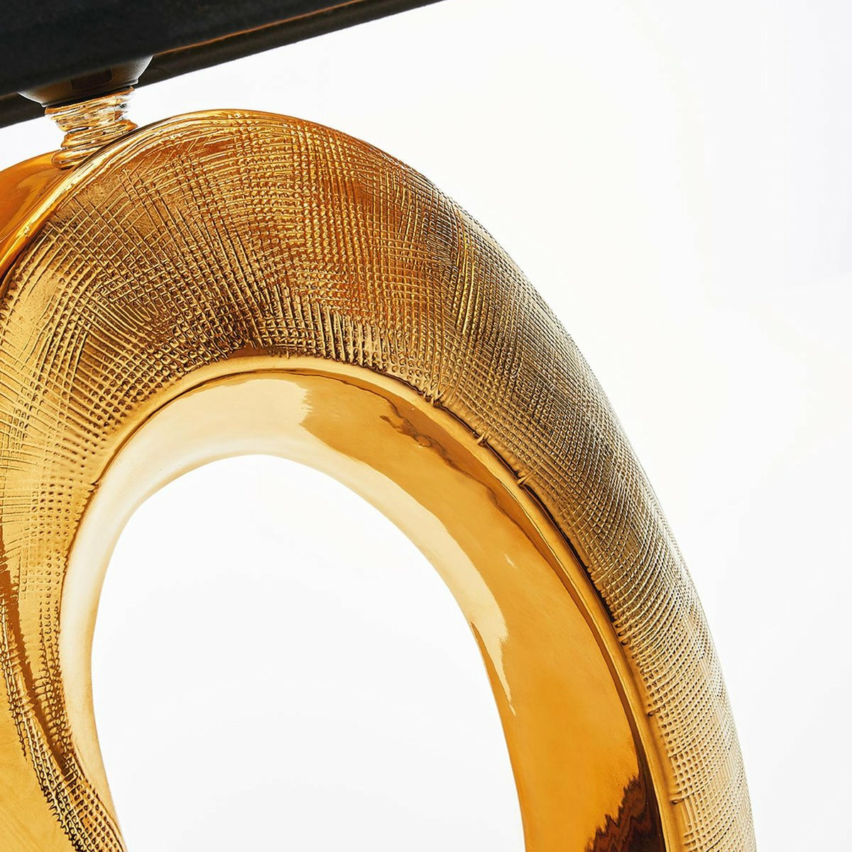 B-Ware Lindby Tischlampe Quina Mit Textilschirm Gold Schwarz Tischlampe Lampe Leuchte - 4251096553529