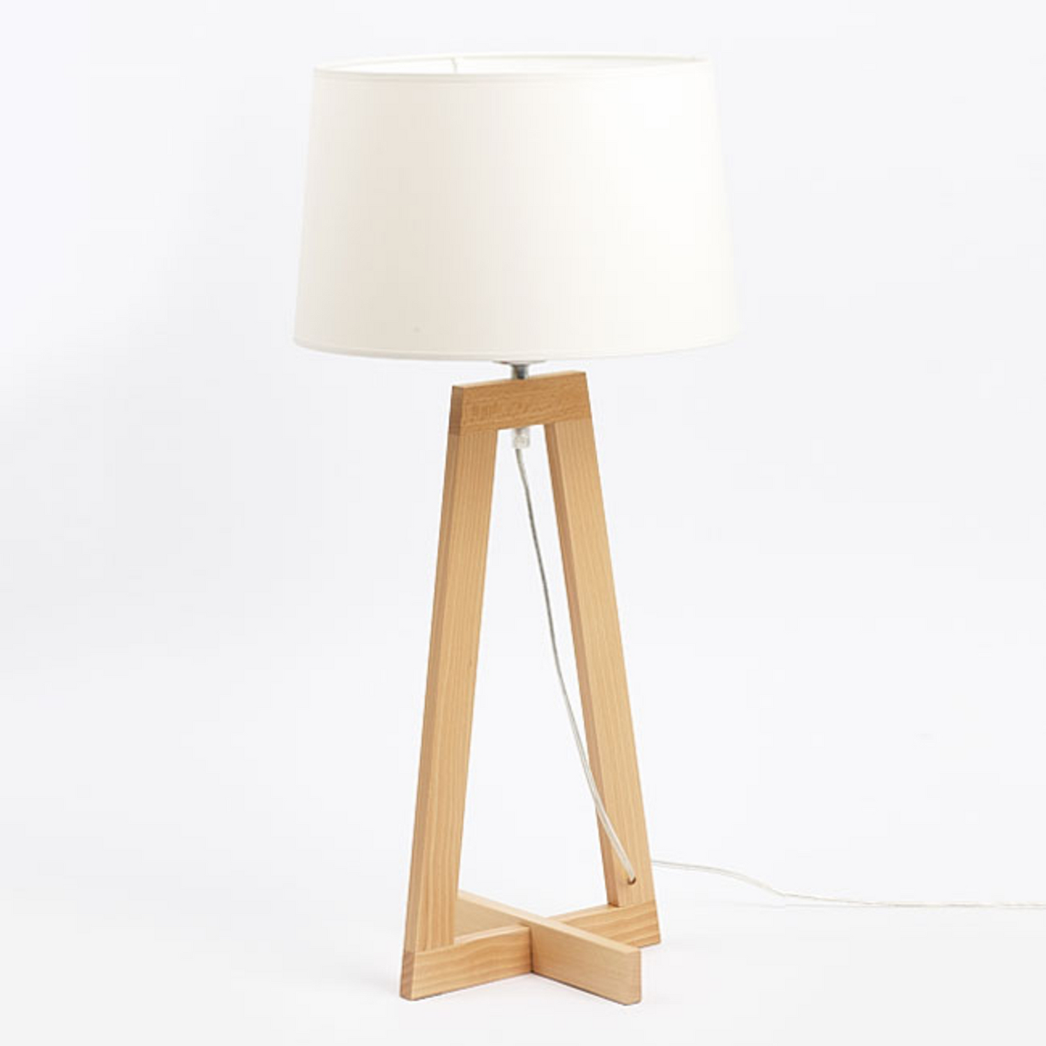 B-Ware Aluminor Tischleuchte Sacha Lt Lampe Weiß Holz Höhenverstellbar E27 Siehe Text - 3131130361284