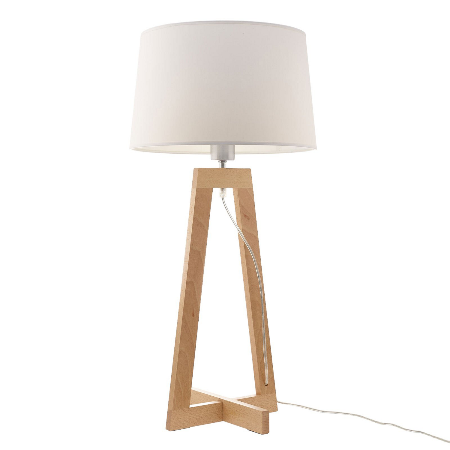 B-Ware Aluminor Tischleuchte Sacha Lt Lampe Weiß Holz Höhenverstellbar E27 Siehe Text - 3131130361284