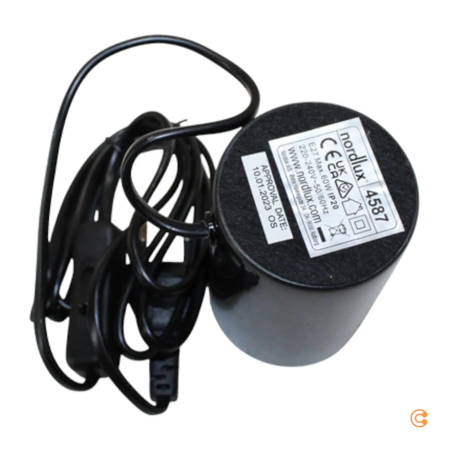 Nordlux Siv 45875003 Tischlampe Marmor Led E27 40 W 1 Flammig Schwarz B-Ware - 5701581371989