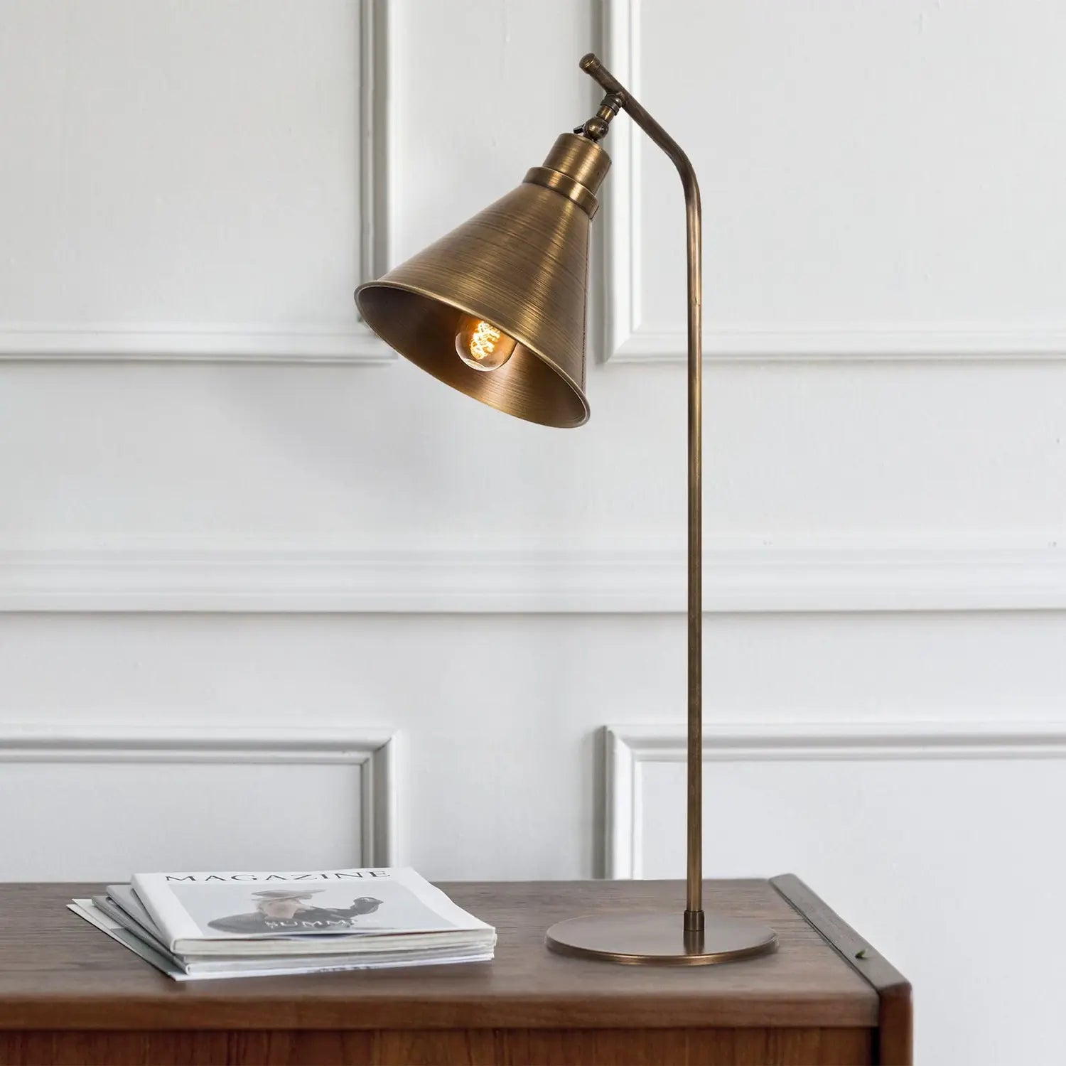 B-Ware Sivani Mr 610 Tischleuchte Tischlampe Metall Gold Antik E27 Wohnzimmer H50cm  - 8681875638226