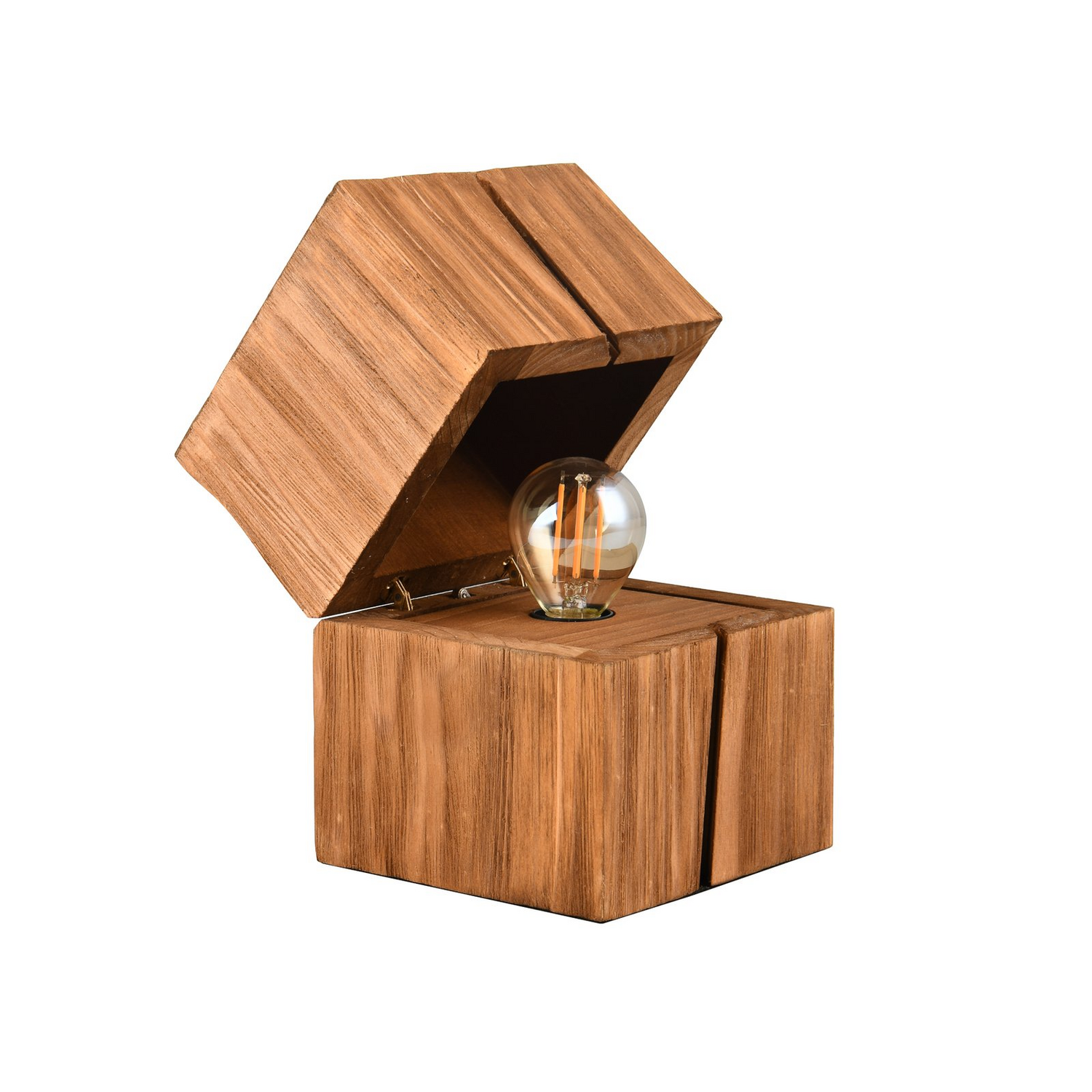 B-Ware Trio Lighting Tischleuchte Treasure Naturbelassen Holz Aufklappbar Lampe Leuchte - 4017807599985