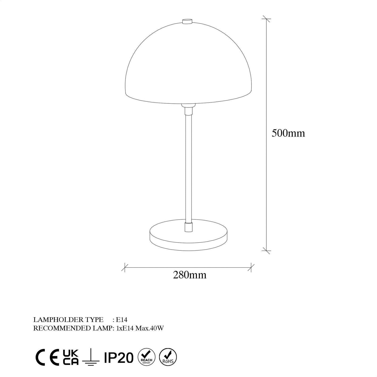 Varzan Tischleuchte Lampe gold Metallleuchte antik 50cm E14 Sockel 14 W Leuchte - 8683342387811