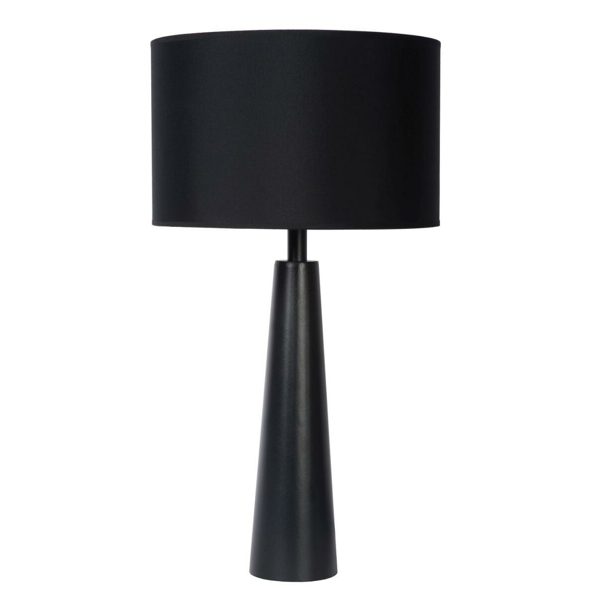 B-Ware Lucide Tischlampe Yessin Tischlampe Nachttischlampe E27 Kegelfuß Schwarz - 5411212730343