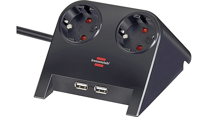 B-Ware Brennenstuhl 1153500222 Steckdosenleiste Ohne Schalter Schwarz Schutzkontakt - 4007123632244