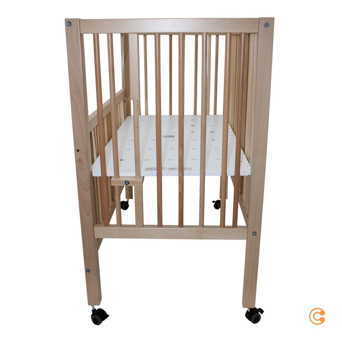 tiSsi Beistellbett Bett Maxi Boxspring Rollen Bett Verschlussgitter natur braun - 2000579234705