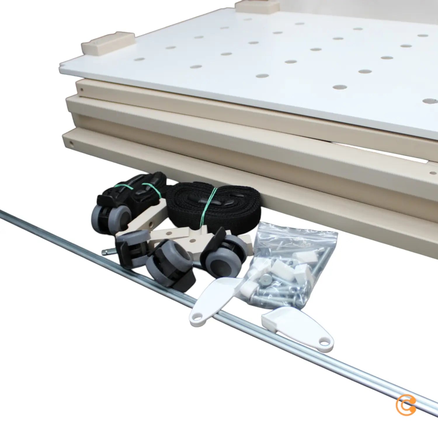 B-Ware Ti Ssi Beistellbett Stubenwagen Kinderbett Maxi Boxspring Beige Verschlussgitter - 2000587666703