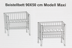 B-Ware Ti Ssi Beistellbett Maxi Boxspring Babybett Stubenbett Bettchen Natur 50 X 90629