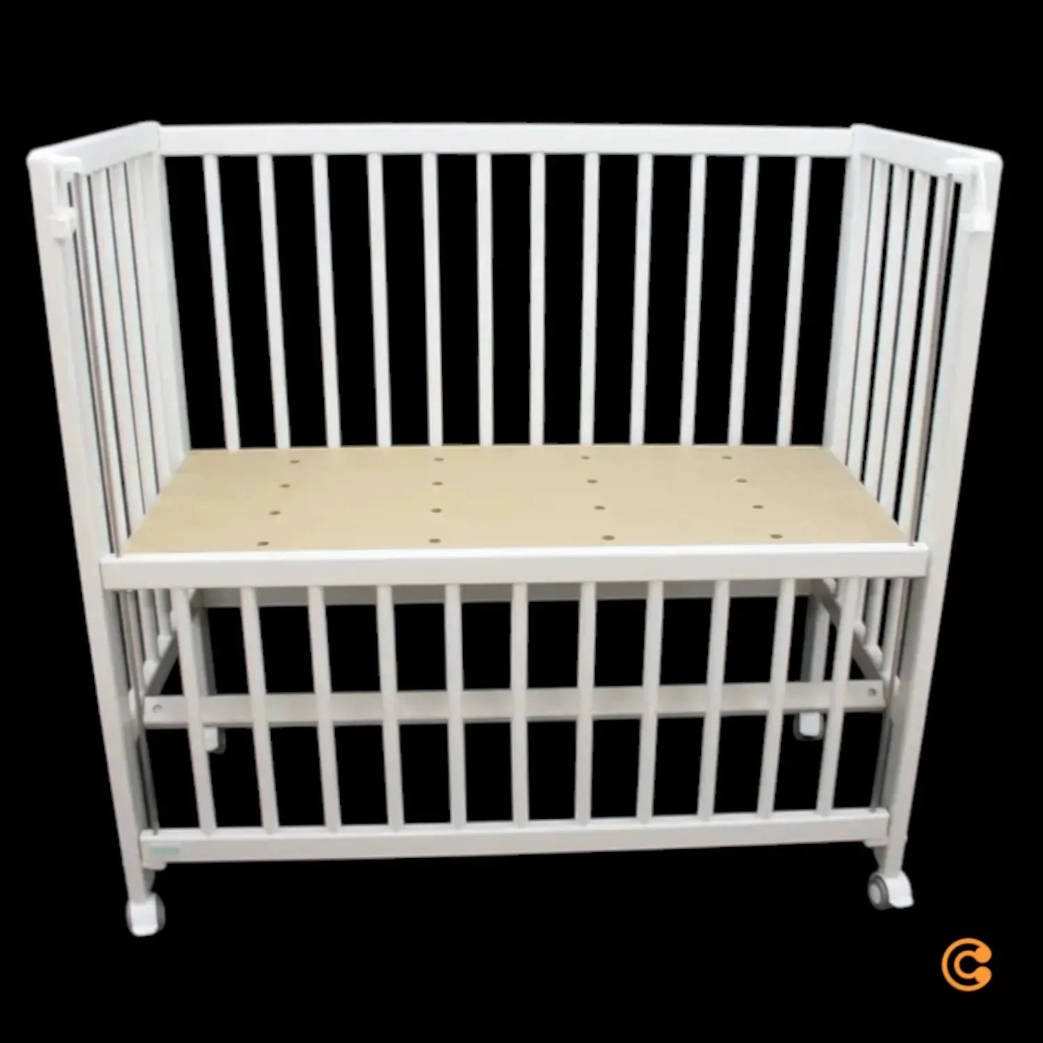 B-Ware Ti Ssi Beistellbett Stubenwagen Sophie Babybett Gitterbett Weiß Buchenholz Rollen - 2000575272213