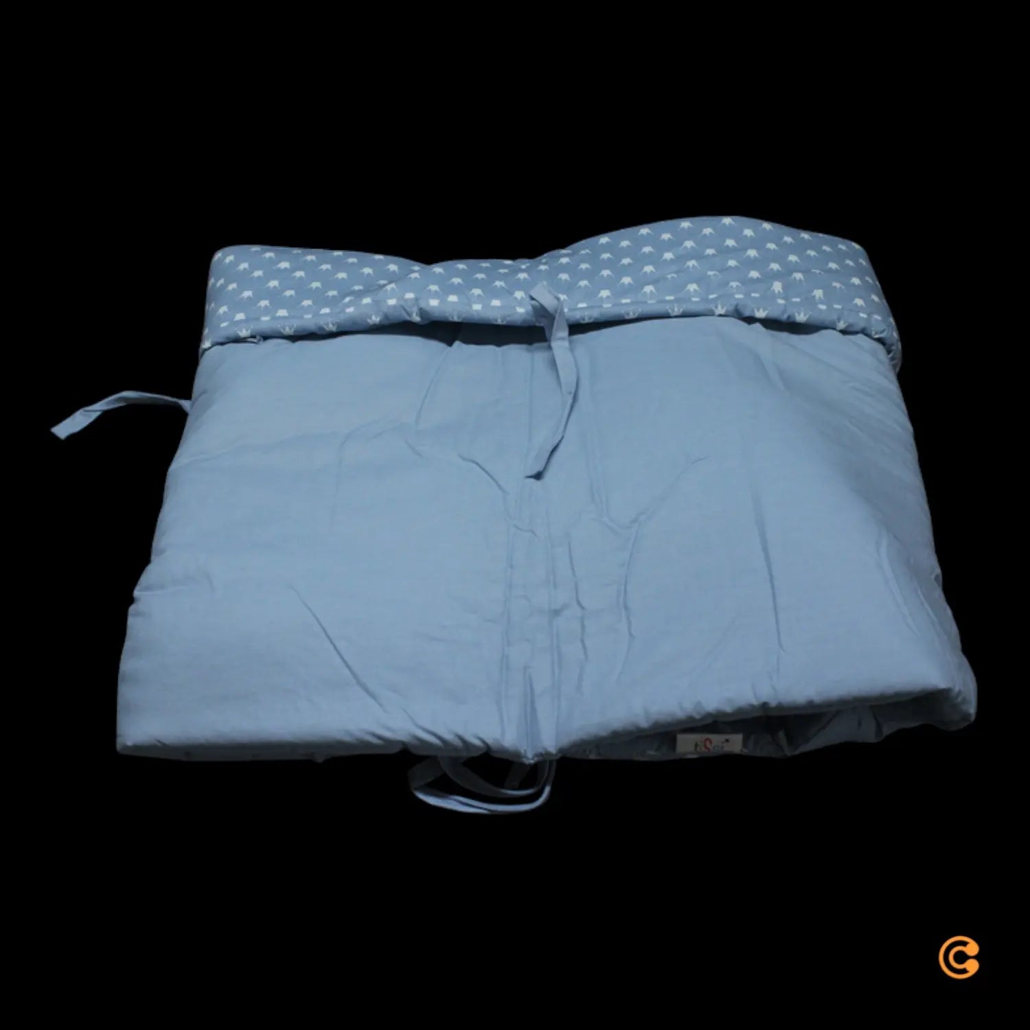 Ti Ssi Einlege Nest Bettchen Maxi Boxspring Babybett Hellblaue Kronen Babydecke  B-Ware - 4260657580553