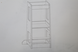 B-Ware Ti Ssi Lernturm Felix Lernstuhl Kinderstuhl Stuhl Taubenblau Buchenholz Max.250kg