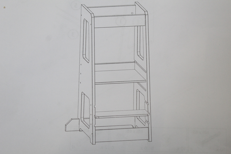 B-Ware Ti Ssi Lernturm Felix Lernstuhl Kinderstuhl Stuhl Taubenblau Buchenholz Max.250kg - 4260657582687