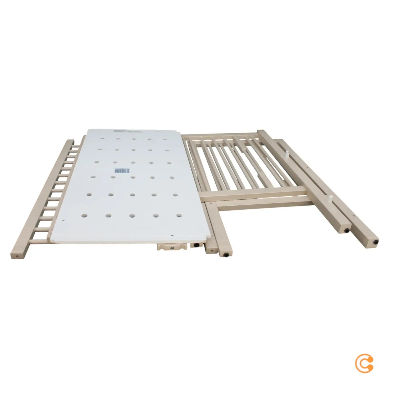 B-Ware Ti Ssi Beistellbett Babybett Maxi Boxspring Bett Buche Beige Kinderbett 50x90 Cm - 4260657586746
