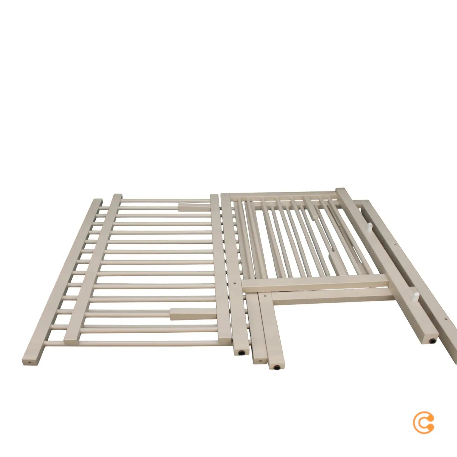 B-Ware Ti Ssi Beistellbett Babybett Maxi Boxspring Bett Buche Beige Kinderbett 50x90110 - 4260657586746