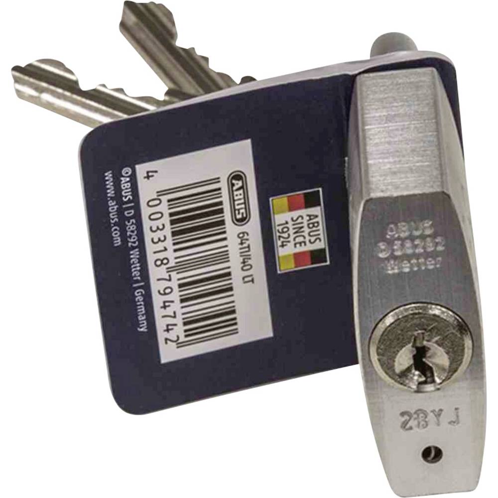 ABUS Vorhangschloss Zylinderschloss 64TI/50 Titalium 50mm 2 Schlüssel 12 STÜCK - 4003318770869