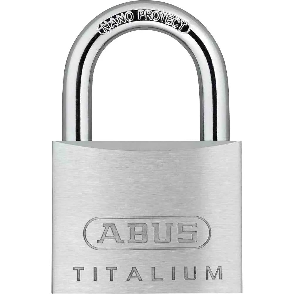 B-Ware Abus Vorhangschloss Zylinderschloss 64 Ti/50 Titalium 50mm 2 Schlüssel 12 Stück - 4003318770869