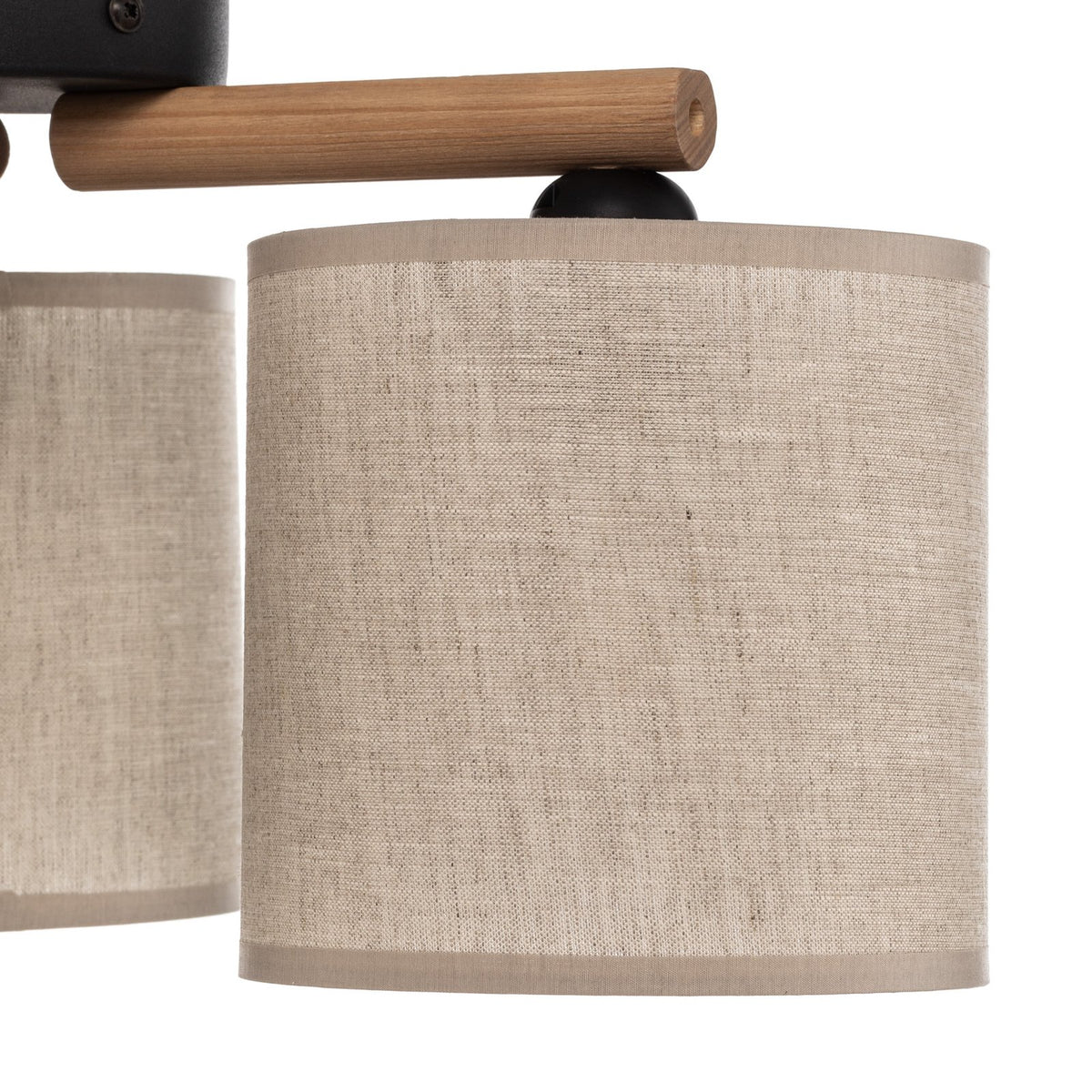 TK Lighting Deckenlampe Lampe Synonym Deva Textil Baumwolle Holz beige schwarz - 5901780568658