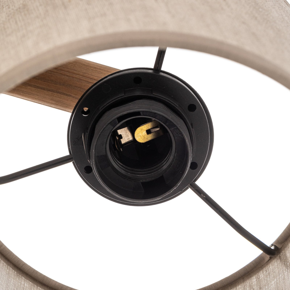 TK Lighting Deckenlampe Lampe Synonym Deva Textil Baumwolle Holz beige schwarz - 5901780568658
