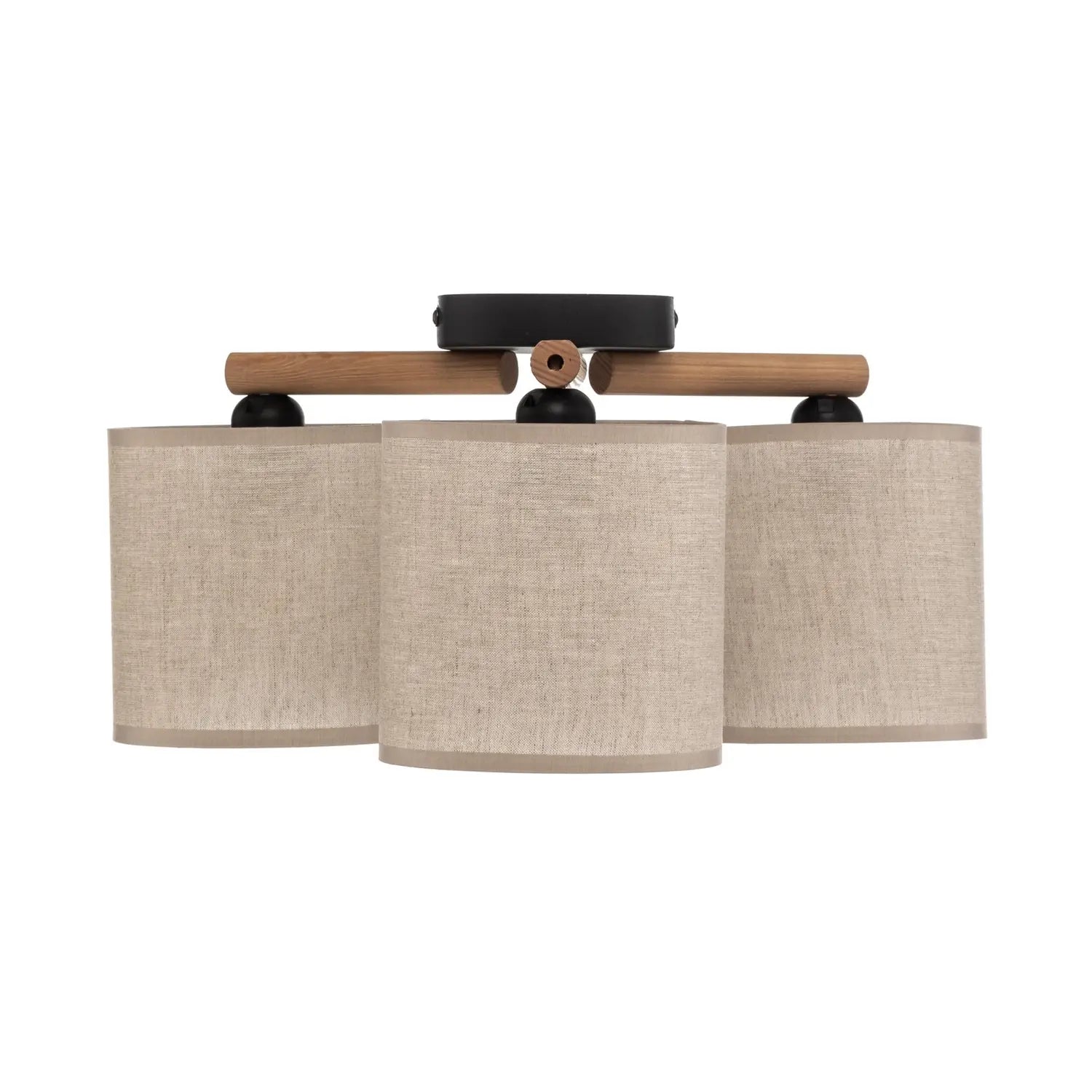 B-Ware Tk Lighting Deckenlampe Lampe Synonym Deva Textil Baumwolle Holz Beige Schwarz - 5901780568658