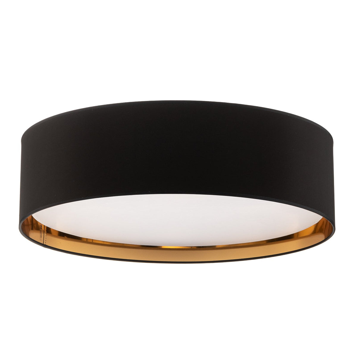 TK Lighting Deckenleuchte Lampe Bilbao schwarz gold runde Leuchte Wohnzimmer - 5901780534325